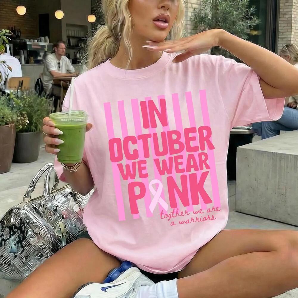 In October We Wear Shirt, S Ribbon Tee, Cancer Support Squad Gift